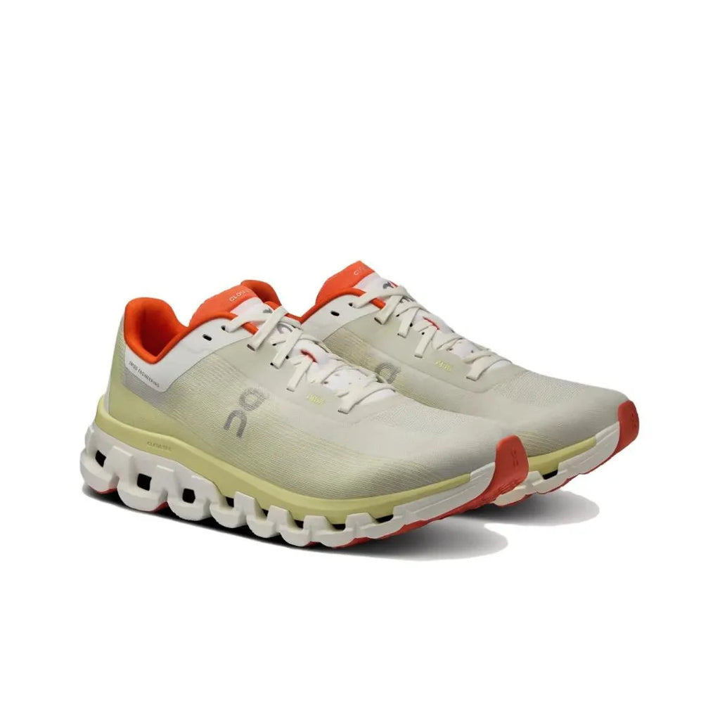 Women's On Cloudflow 4 Running Shoes White and Pink