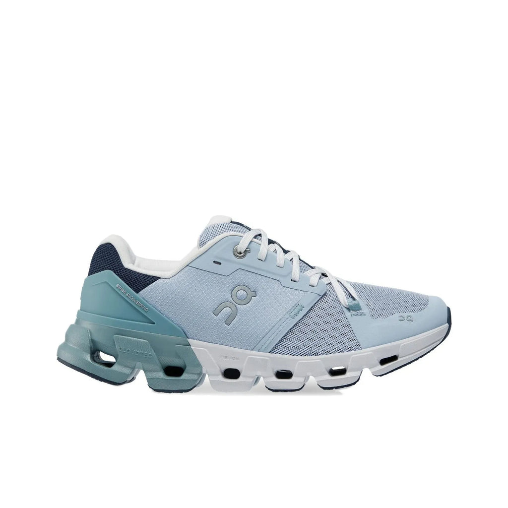Women's On Cloudflyer 4 Running Shoes White and Green