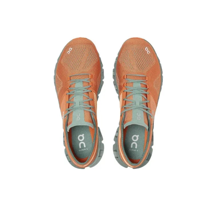 Men's On Cloud X 1 Running Shoes Orange and White