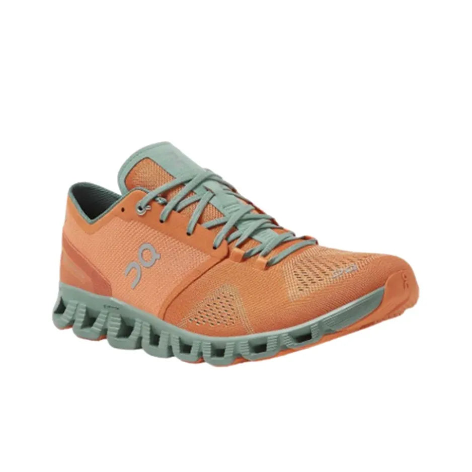 Men's On Cloud X 1 Running Shoes Orange and White