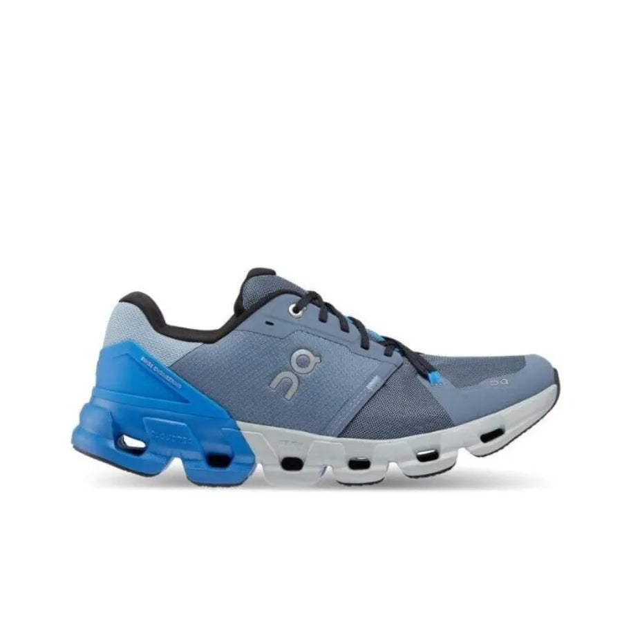 Men's On Cloudflow 4 Running Shoes White and Blue