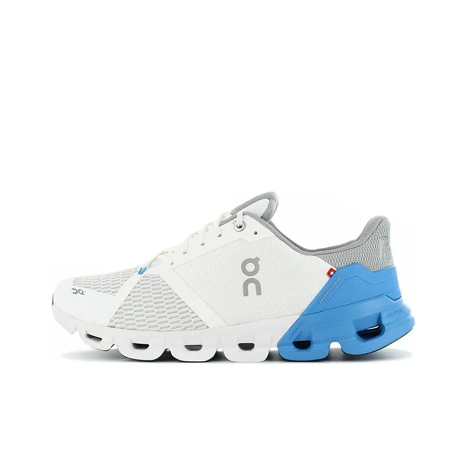 Men's On Cloudflyer White and Blue Running Shoes