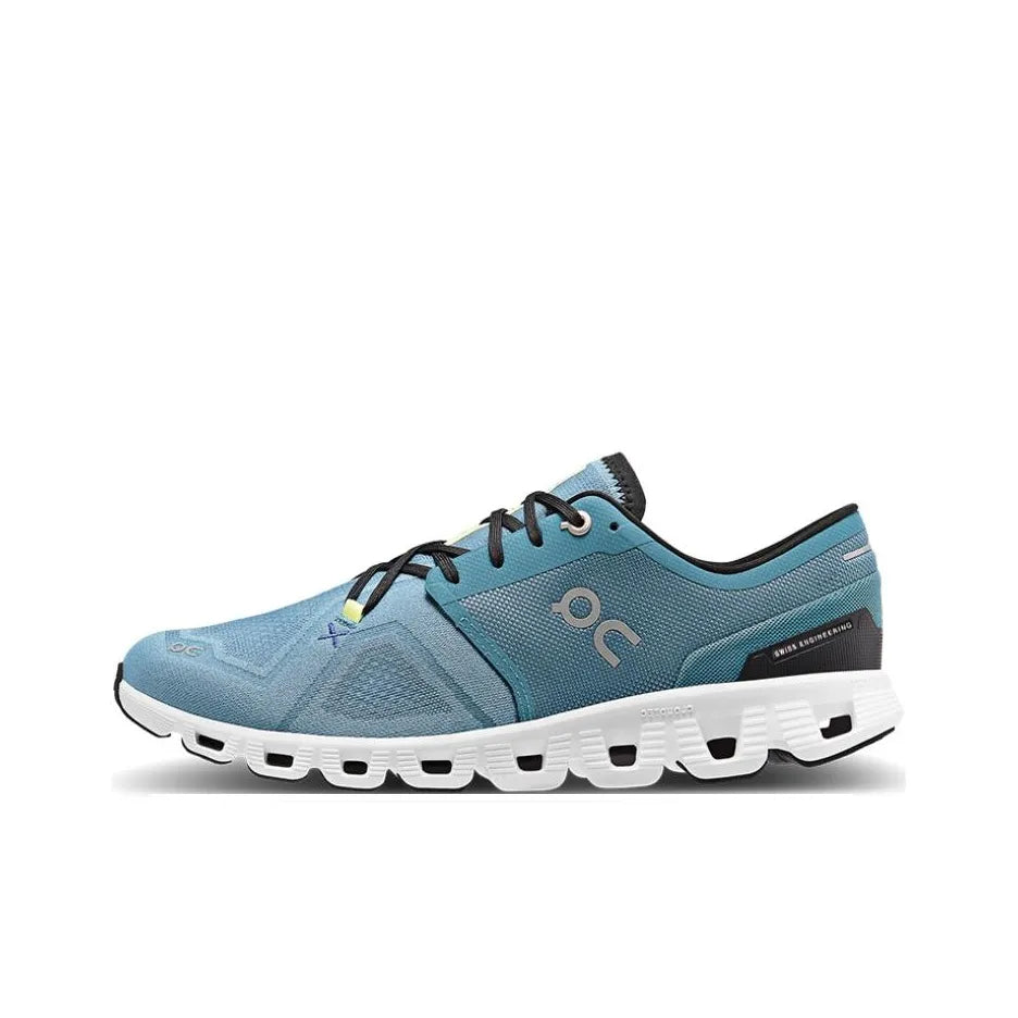 Men's On Cloud X 3 Running Shoes Black and White
