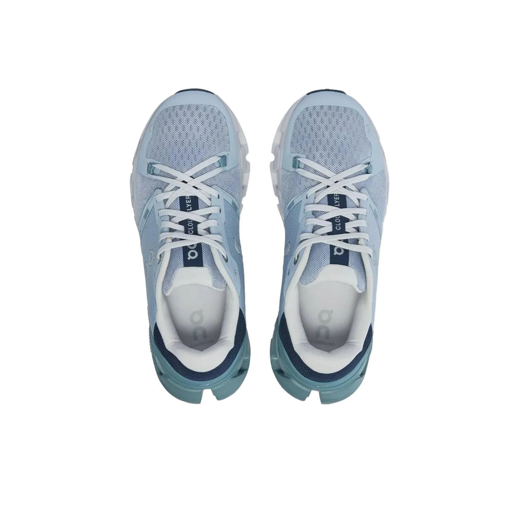 Women's On Cloudflyer 4 Running Shoes White and Green