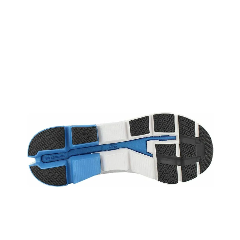 Men's On Cloudflyer White and Blue Running Shoes