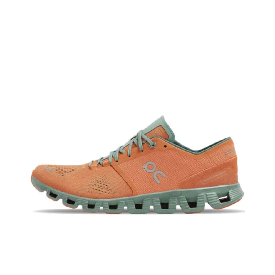 Men's On Cloud X 1 Running Shoes Orange and White