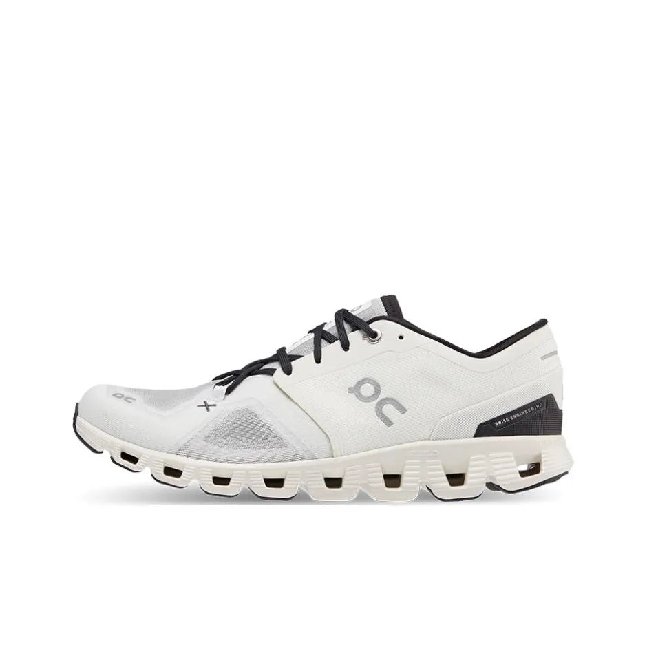 Men's On Cloud X 3 Running Shoes Black and White
