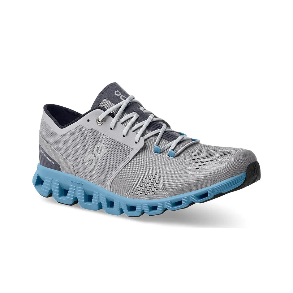 Men's On Cloud X 1 Running Shoes Gray and White