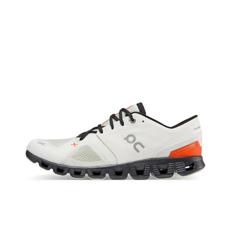 Men's On Cloud X 3 Running Shoes White and Gray