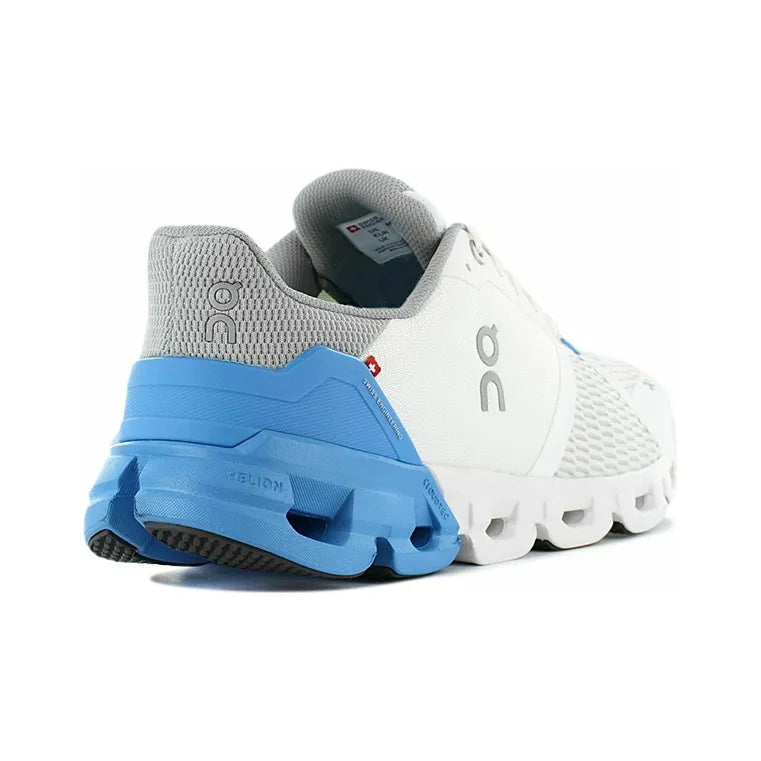 Men's On Cloudflyer White and Blue Running Shoes