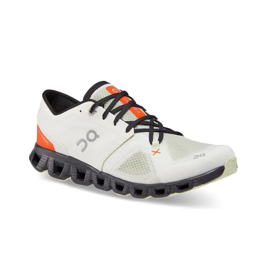Men's On Cloud X 3 Running Shoes White and Gray