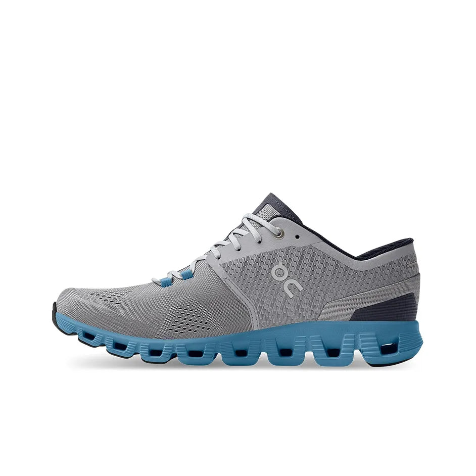 Men's On Cloud X 1 Running Shoes Gray and White