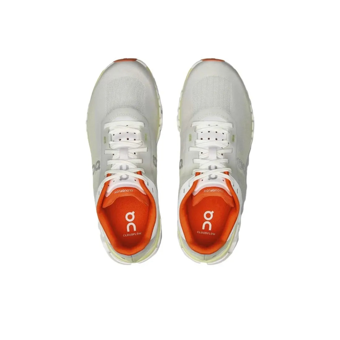 Women's On Cloudflow 4 Running Shoes White and Pink